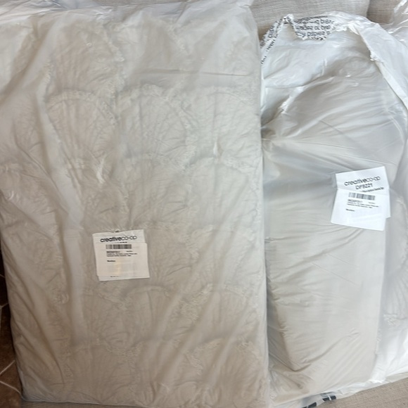 Creative Co-Op Cotton Lumbar Pillow With Appliqued Quilted Seashells, Sage - Picture 14 of 14